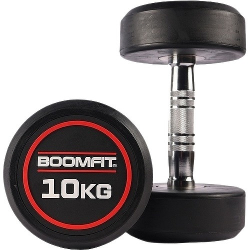 BOOMFIT - Haltères Ronds de musculation 10Kg (Paire)