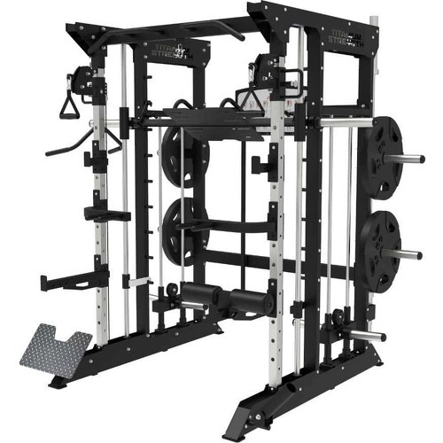 Titanium Strength - Multipower - Machine Smith avec Double Poulie + Rack B100 V3