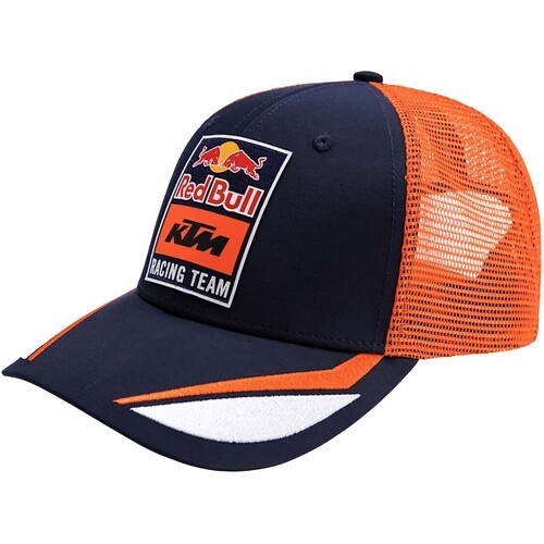 Red Bull KTM Racing Team - Casquette de camionneur Turbo Moto GP Officiel - Adulte - Bleu Orange