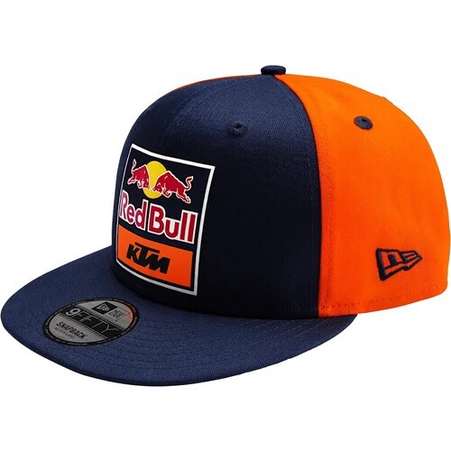 Casquette plate New Era Replique de l'équipe Moto GP Officiel - Adulte - Bleu Orange