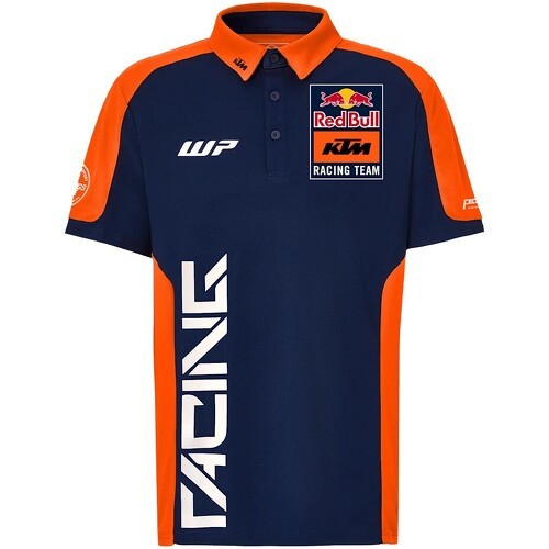 Red Bull KTM Racing Team - Polo réplique de l'équipe Moto GP Officiel - Homme - Bleu Orange
