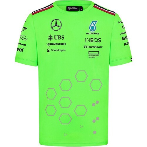 T Shirt De Set Up De L'Équipe Mercedes Amg Petronas Officiel Formule 1