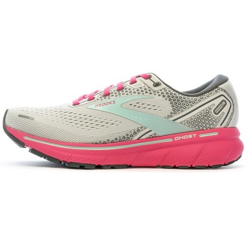 Brooks - Chaussures de running Grises/Roses Mixte Ghost 14