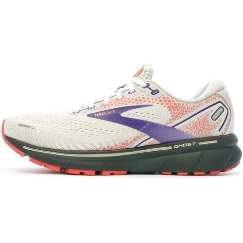 Brooks - Chaussures de running Blanches/Rouges Mixte Ghost 14