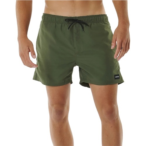 Hommes Short De Volley 15" Décalé - Dark Olive