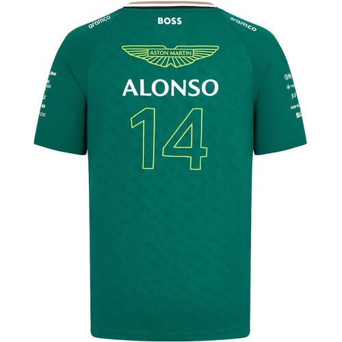 ASTON MARTIN F1 TEAM - T-shirt pilote Fernando Alonso Aston Martin Officiel Formule 1 Homme Vert