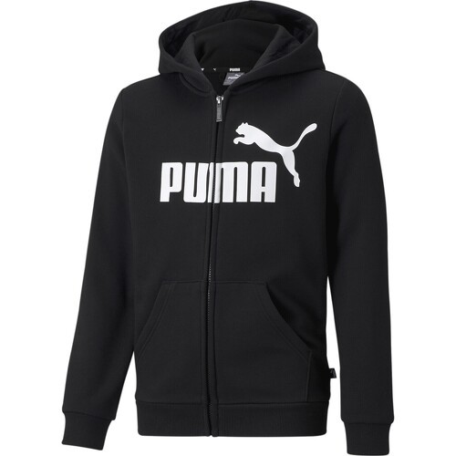 PUMA - Sweat à capuche à fermeture zippée intégrale Essentials Big Logo enfant et adolescent