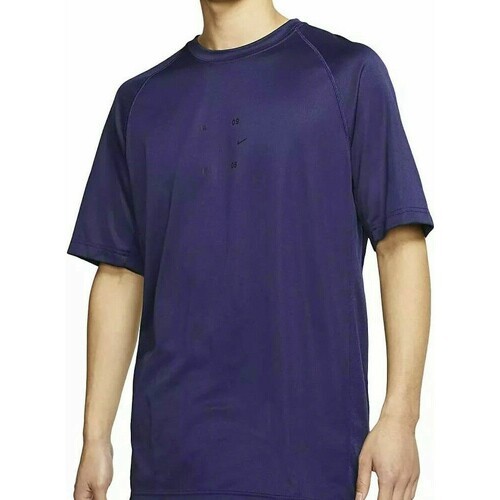 NIKE - T-shirt de Running Bleu Foncé Homme Knit