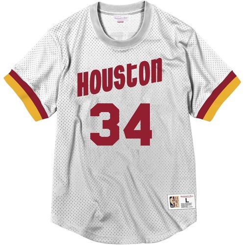 Mitchell & Ness - Maillot en maille avec nom et numéro Houston Rockets Hakeem Olajuwon