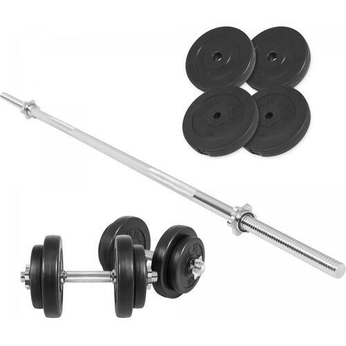 GORILLA SPORTS - Set d'haltères de 60 KG (avec disques plastique)