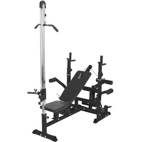 Banc de musculation universel (banc + option poulie) - coloris noir