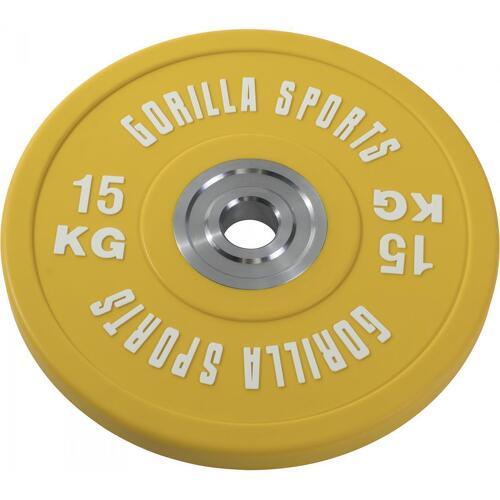 GORILLA SPORTS - Bumpers 15kg caoutchouc renforcé - Disques