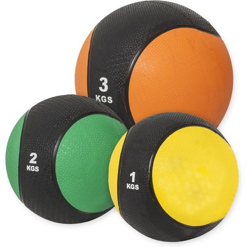 Lot de 3 médecine balls (1kg, 2kg et 3kg)