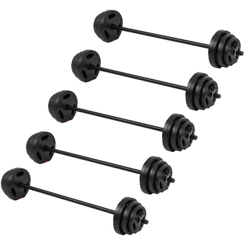 GORILLA SPORTS - Lots de 5 haltères aérobic de 20 KG (avec disques plastique Grip)