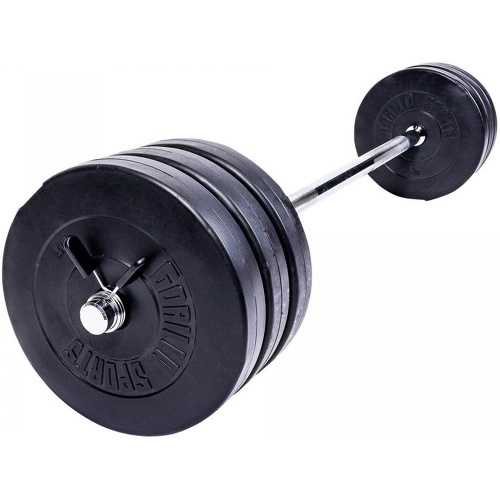 GORILLA SPORTS - Set d'haltère de 38 KG (avec barre longue de 120 cm et disques plastique)