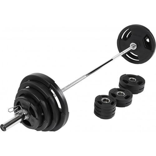 GORILLA SPORTS - Set d'haltère long Olympique de 130 kg - Pour haltérophilie