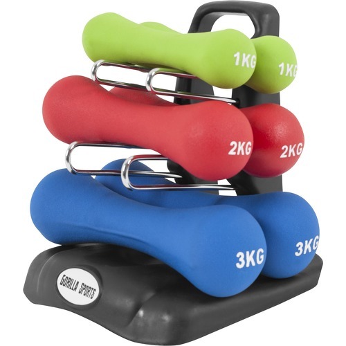 12kg Ergonomique Dumbbell Set (2x1Kg, 2x2Kg und 2x3Kg)