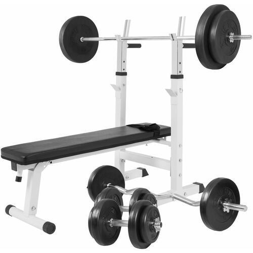 Banc de musculation simple avec set d'haltères de 97,5KG