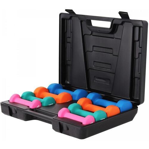 Set d'haltères fitness de 10 kg + coffret de rangement