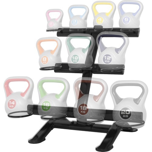 Rack de rangement pour 11 kettlebells