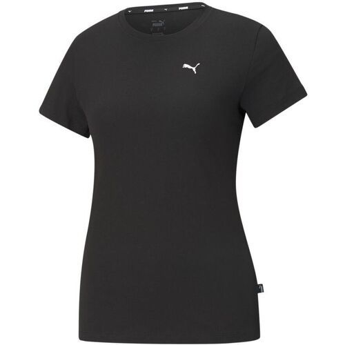 PUMA - ESS Small Logo Tee T-Shirt Femme, Noir, FR : M (Taille Fabricant : M)