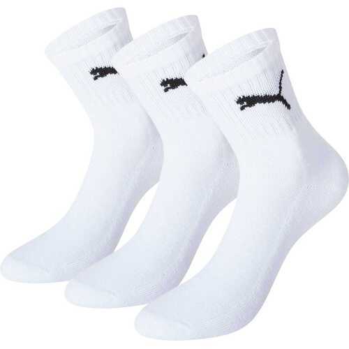 PUMA - Chaussettes courtes Crew 3-pack blanc / noir