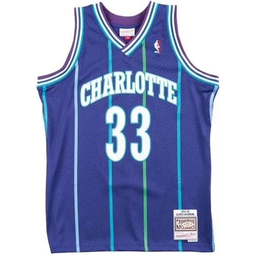 Mitchell & Ness - Nba Alonzo Mourning Charlotte Hornets 1994-95 Hardwood Classic Swingman Marine - Maillot de basket