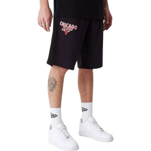 Short NBA Chicago Bulls Team Script Noir