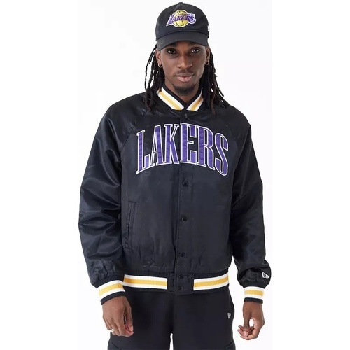 NEW ERA - Bomber NBA Los Angeles Lakers Applique Satin Noir