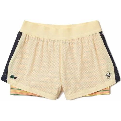 LACOSTE - Short Performance Roland Garros Femme Jaune