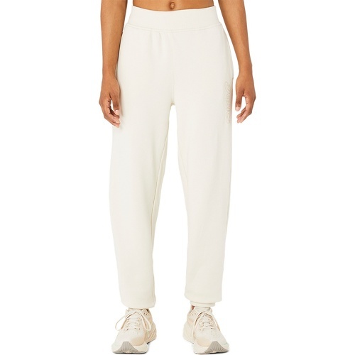 ASICS - Pantalon Logo Femme Blanc cassé