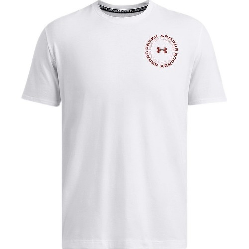 T-shirt blanc Homme à motif radial Wordmark