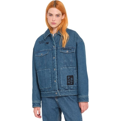Veste Fa Keutchi Denim Vmi-vintage Marbled Indigo Femme