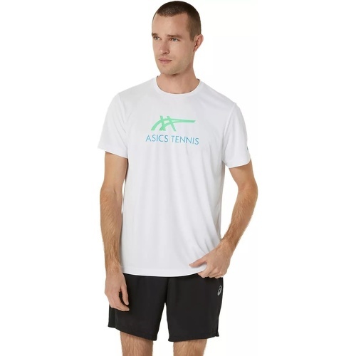 ASICS - T-Shirt Court Graphic Blanc