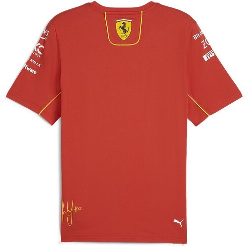 T-shirt Ferrari Scuderia Officiel Formule 1 Carlos Sainz Rouge