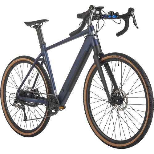 Vélo Gravel Electrique 28" Aluminium Gravel Vélo de route GTR-770 Moteur dans la roue arrière 30NM / 10Ah Bleu foncé mat