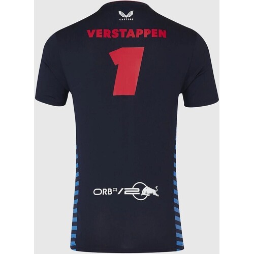 T-shirt officiel Oracle Red Bull Racing Enfant Teamline Max Verstappen - Bleu