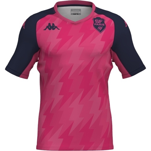 T-shirt bemi Stade Français Paris Officiel Rugby Rose/Bleu Homme