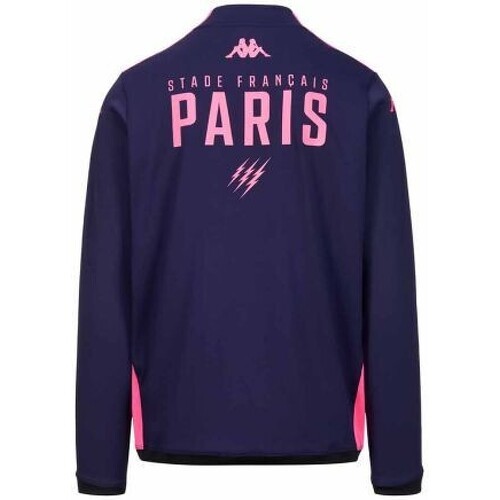 Sweat zippé Ablas Pro 8 Stade Français Paris Officiel Rugby Bleu/Rose Homme