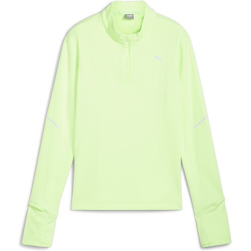 Haut en polaire à 1/2 zip RUN Grid Femme