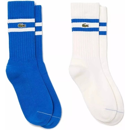 Chaussettes Coton Bleu / Blanc (2 paires)