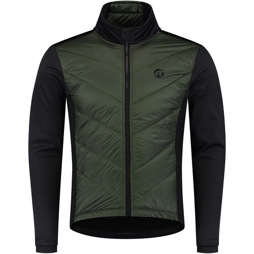 Rogelli - Veste Velo Manches Longues Hiver Wadded II - Homme - Vert militaire/Noir