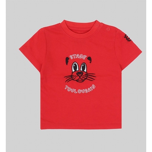 T-shirt rouge manches courtes pour bébé Cute