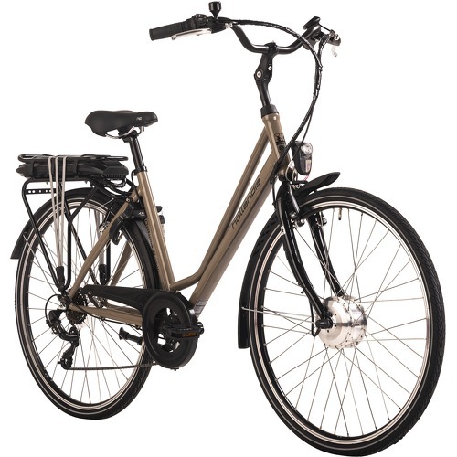 Vélo de ville électrique Femme 28'' Optima Basic Marron 7 vitesses