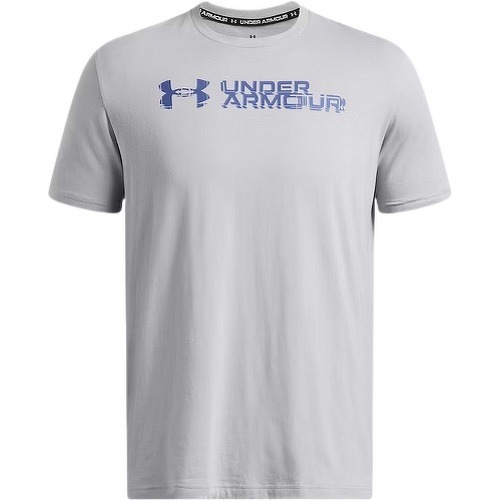 UNDER ARMOUR - T-shirt Sliced Wordmark pour homme gris