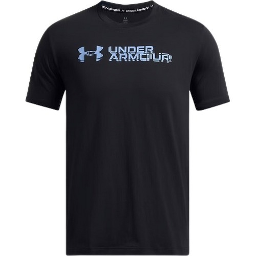 UNDER ARMOUR - T-shirt Sliced Wordmark pour homme noir