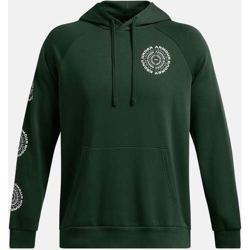 Sweat à capuche UA Rival Fleece High Brand Read Logo Hoodie vert forêt