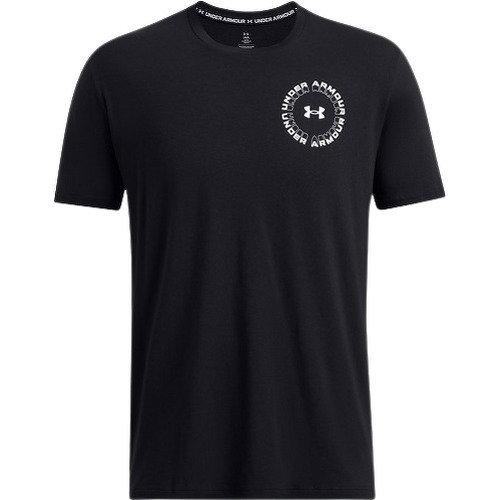 T-shirt pour homme motif radial UA Wordmark noir