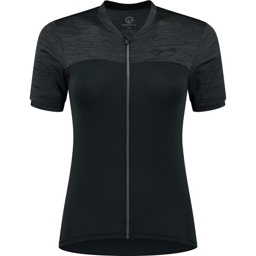 Maillot Manches Courtes Velo Melange - Femme - Noir