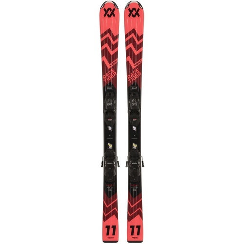 VÖLKL - Pack De Skis Racetiger Jr Red + Fixations 7.0 Vmotion Jr Rouge Enfant